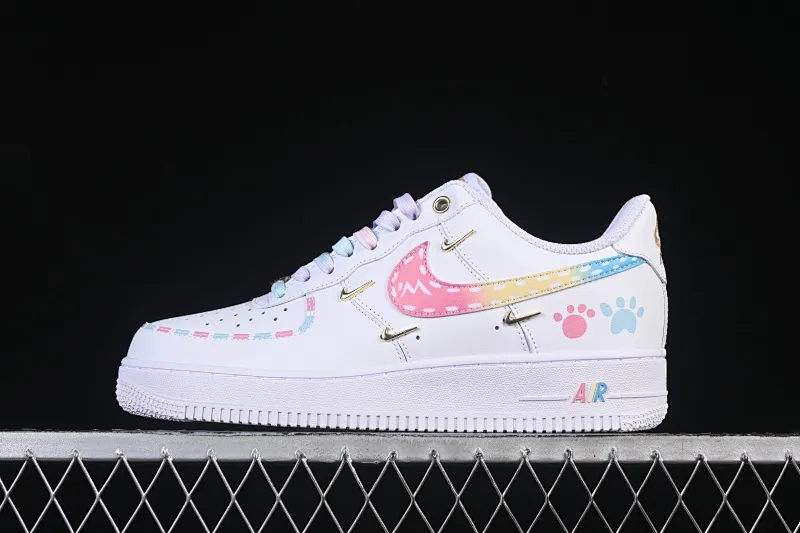 All categories Nk Air Force 1 Air Force series Nk Air Force 1 Low Air Force low top Nike Air Force 1'07 Low Four hook rainbow cake Air Force 1 low top casual sneakers ZH0316-115